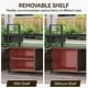 preview thumbnail 9 of 7, Outdoor Wicker Bar Cart with Storage and Wheels - Brown - N/A