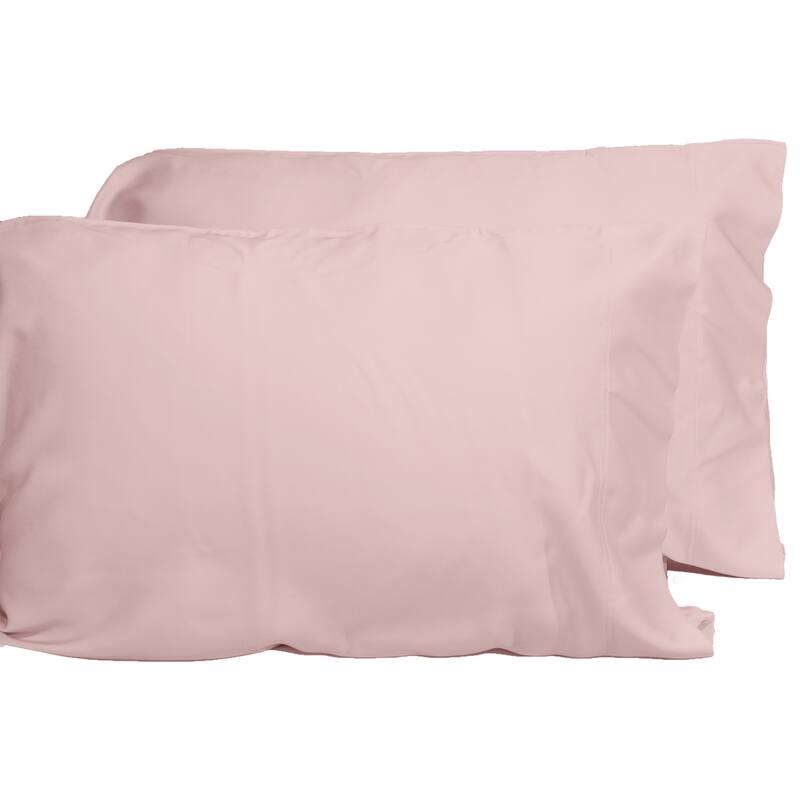 2-Piece Pillowcase Set, 100% Bamboo Breathable 320 Thread Count Pillow Case - Pink - King