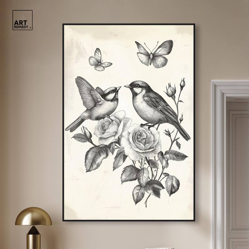 Perched Pair II Canvas by Art Remedy