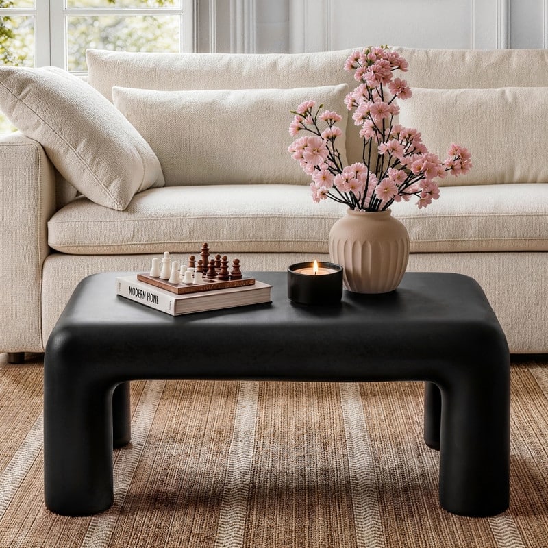Modern Sculptural Magnesium Oxide Coffee Table