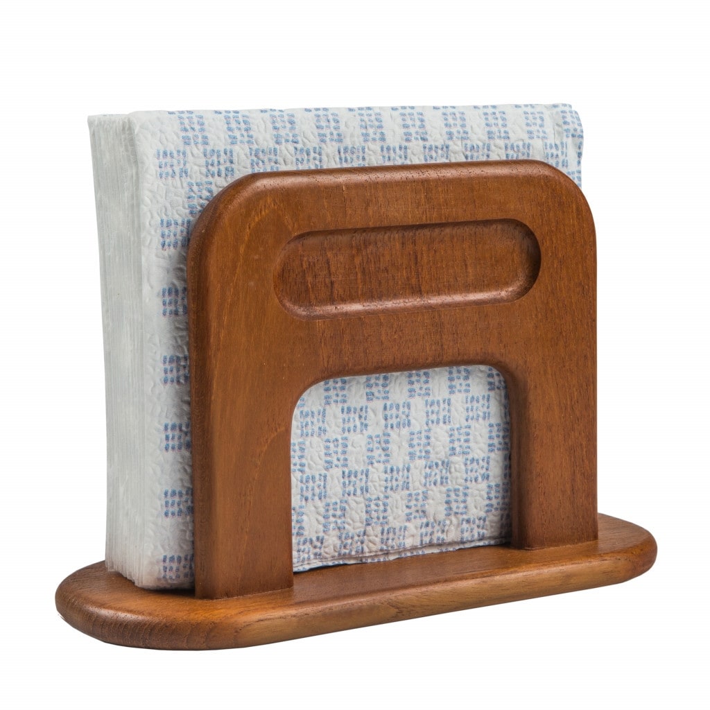 HomeRoots Free Standing 8.25 " Wood Napkin Holder - 8.25 in. x 5.50 in. x 3.88 in.
