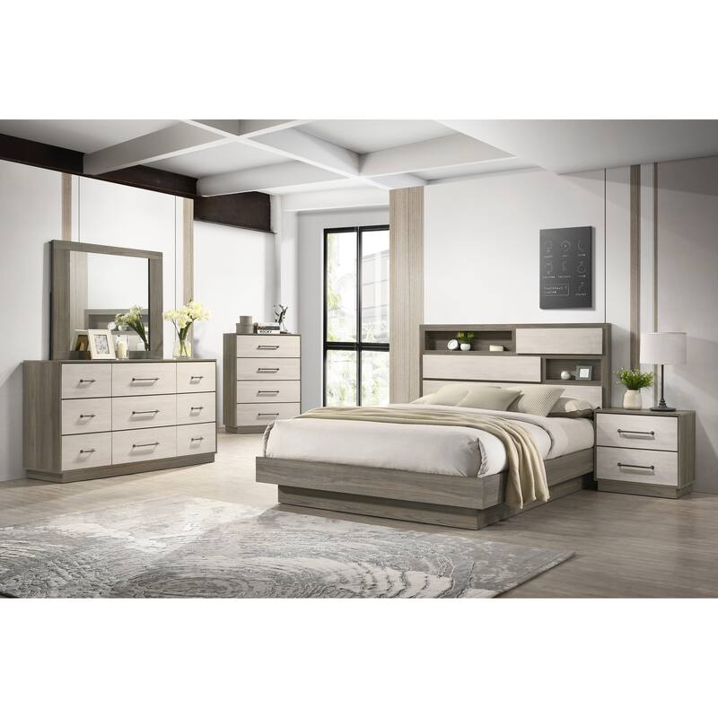 Modern Style 2-Drawer Night stand Made with Wood