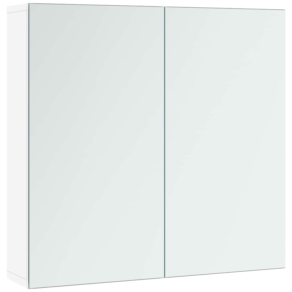 Yaheetech Frameless Mirror Cabinet with Storage and Adjustable Shelf, White