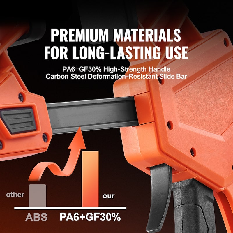 Bar Clamps for Woodworking, Even Pressure, High-strength Plastic and Carbon Steel, Wood clamps for Woodworking Metal Working