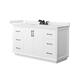 Option White / White Quartz Top / Matte Black Hardware