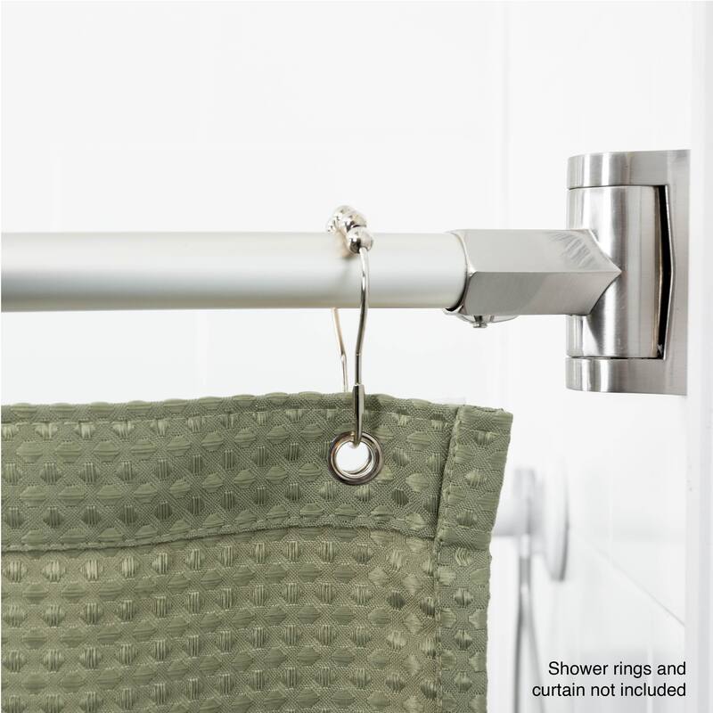 Curved Shower Curtain Rod Adjustable 36 to 61 inches by JS Jackson Supplies