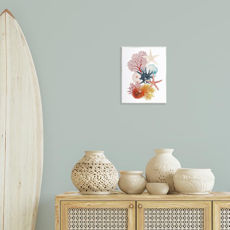 Stupell Coral & Undersea Creatures Wall Plaque Art Design By Ramona Murdock