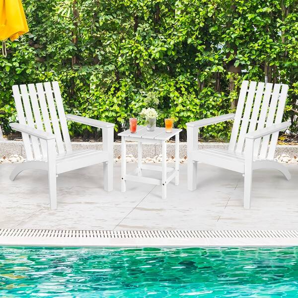 Outdoor Wooden Adirondack Patio Side Table