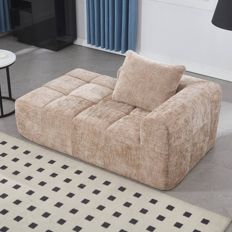 GDFStudio - Chenille Modular Chaise Lounge with Pillow