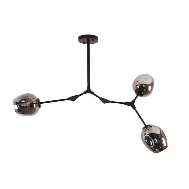 Belladepot Modern Full-angle Adjustable Chandelier with Smoked Glass Shades