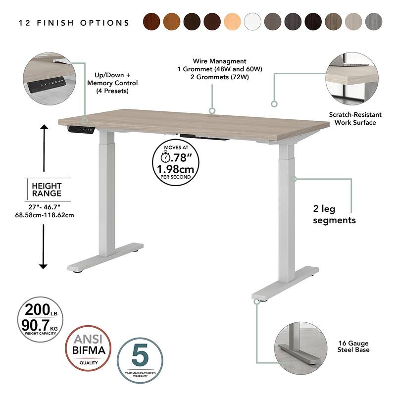 Bush Business Furniture Move 60 Series 60x30 Adjustable Standing Desk