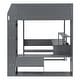 preview thumbnail 13 of 30, Solid MDF Gaming Loft Bed with Desk & Shelves