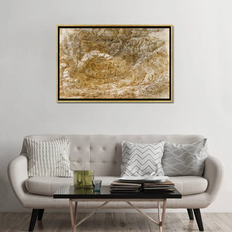 iCanvas "Deluge, 1518" by Leonardo da Vinci Framed Canvas Print