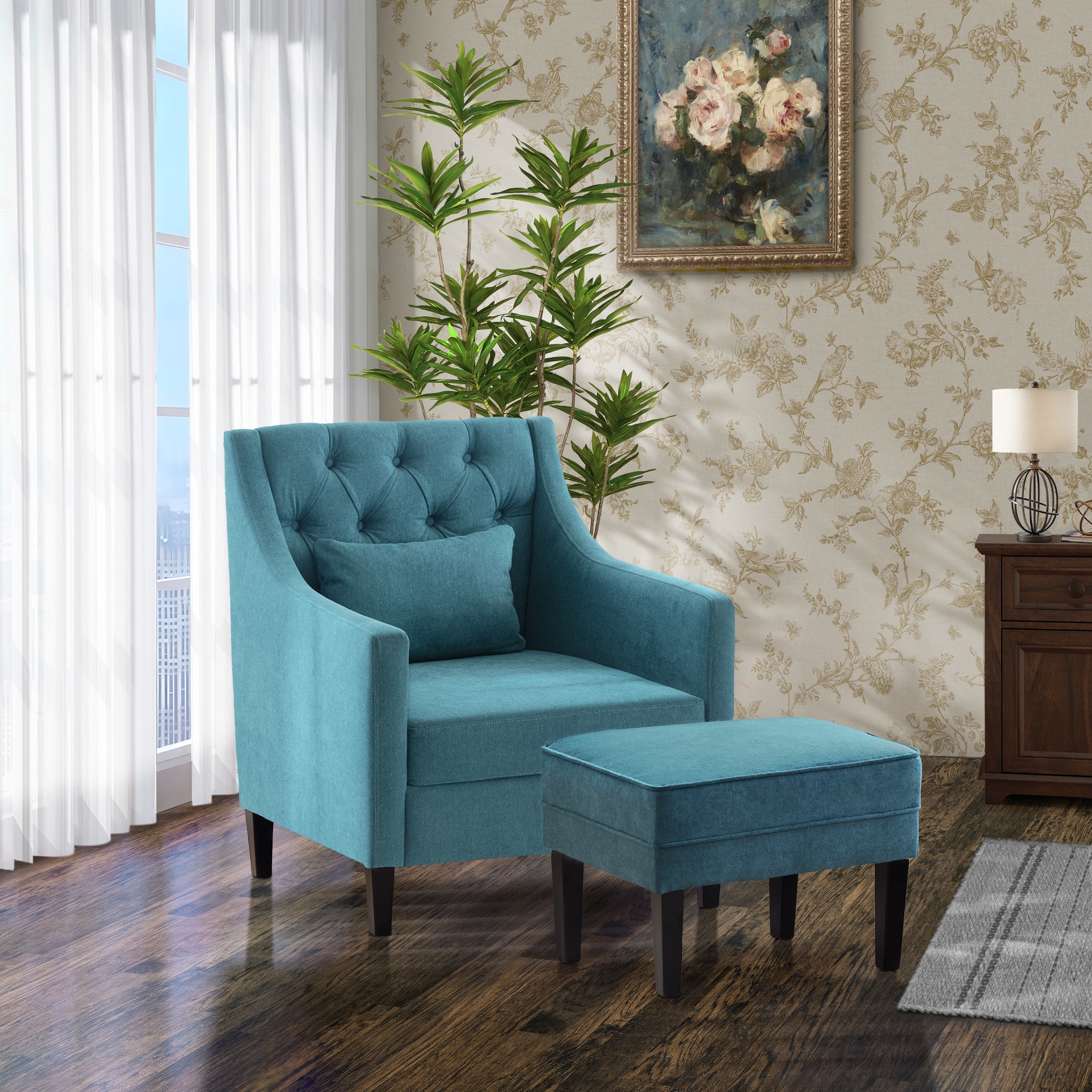 Teal discount comfy chair