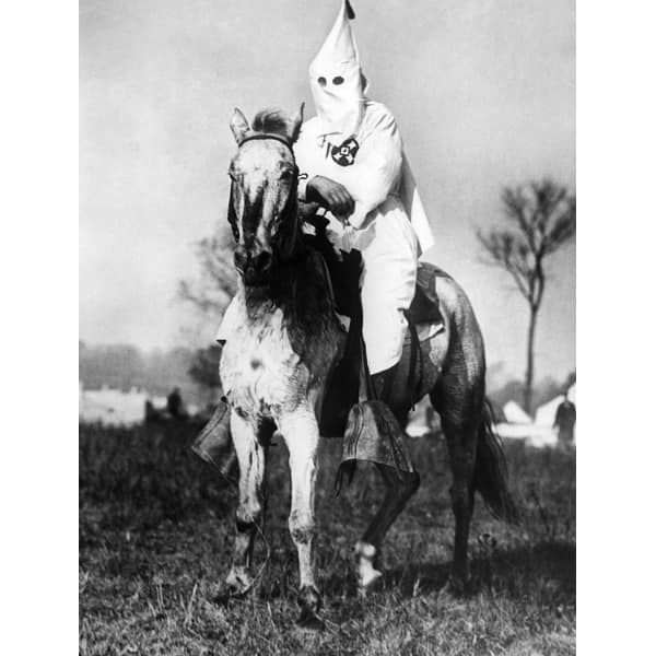 Klansman Doing Sentry Duty Near The Klan Encampment At Kiles History