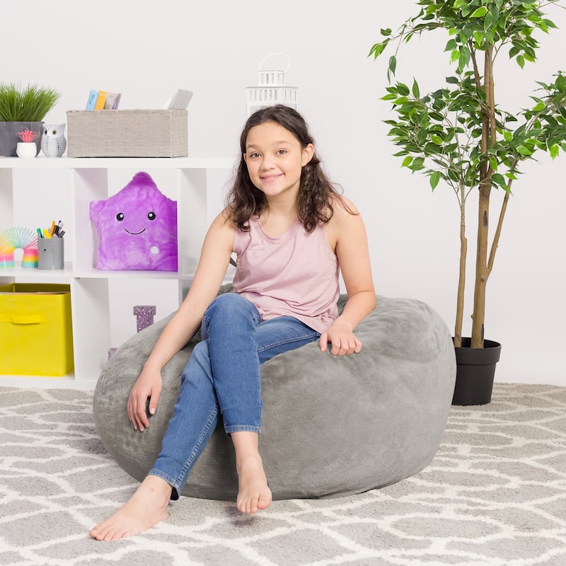 Kids Bean Bag Chair, Big Comfy Chair - Machine Washable Cover