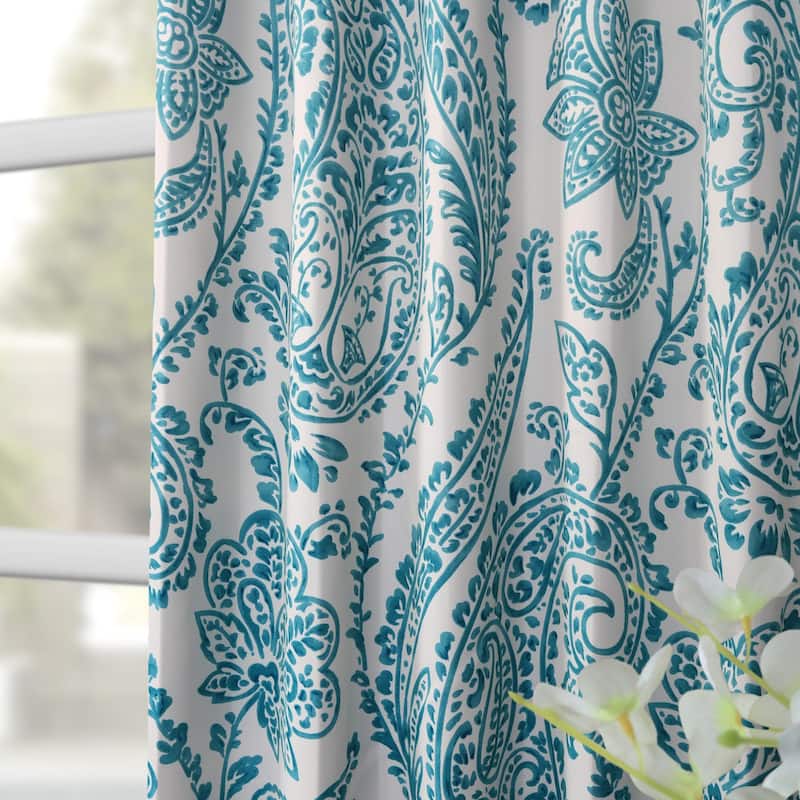 Exclusive Fabrics Tea Time Room Darkening Curtain (2 Panels)