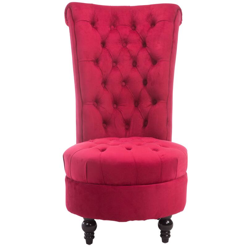 Upholstered High Back Accent Chair Armless Chair