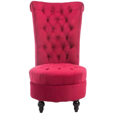 Upholstered High Back Accent Chair Armless Chair