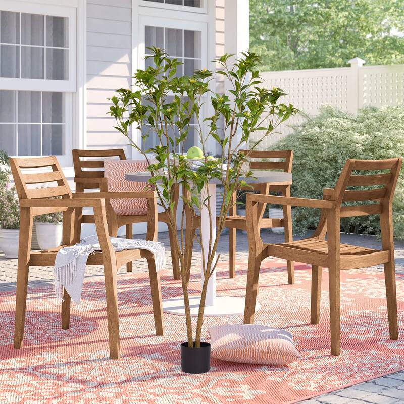 GDFStudio - Mirecourt Faux Citrus Tree with Lifelike UV-Resistant Foliage