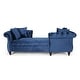 preview thumbnail 2 of 23, Houck Modern Glam Tufted Velvet Tete-a-Tete Chaise Lounge with Accent Pillows by Christopher Knight Home