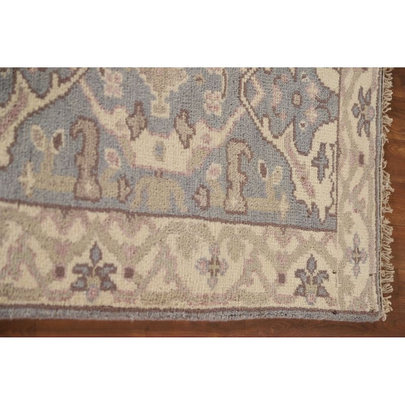 Grey Oushak Oriental Runner Rug Handmade Wool Carpet - 2'6"x 9'8"