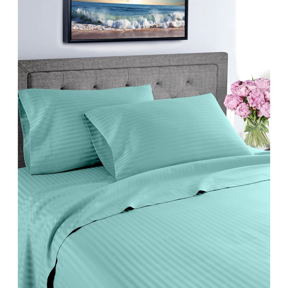 DeaLuxe Bedding 21” Queen Size Deep Pocket Fitted Sheet Only - Queen XL  Sheets for Thick Mattress Pillow Top Air Mattress 18-20 Inch - Silver Light