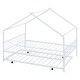 preview thumbnail 27 of 30, Full Size Metal House Bed with Twin Size Trundle