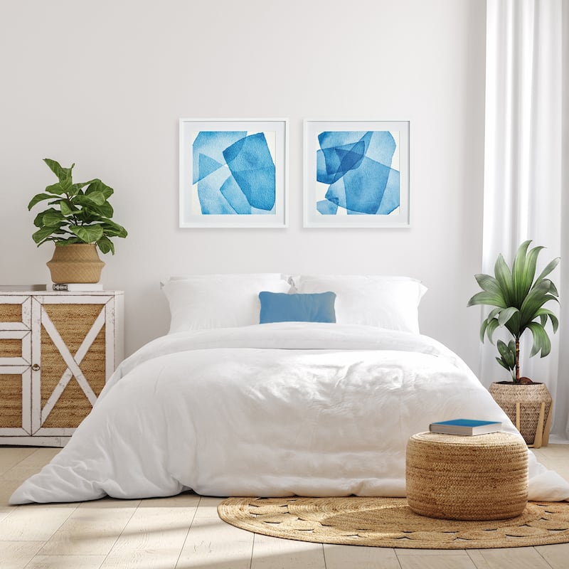 abstract watercolor prints, set of 2