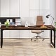 preview thumbnail 23 of 37, 70.8" Large Computer Desk Rustic Brown/Black - 70.9" x 35.4"