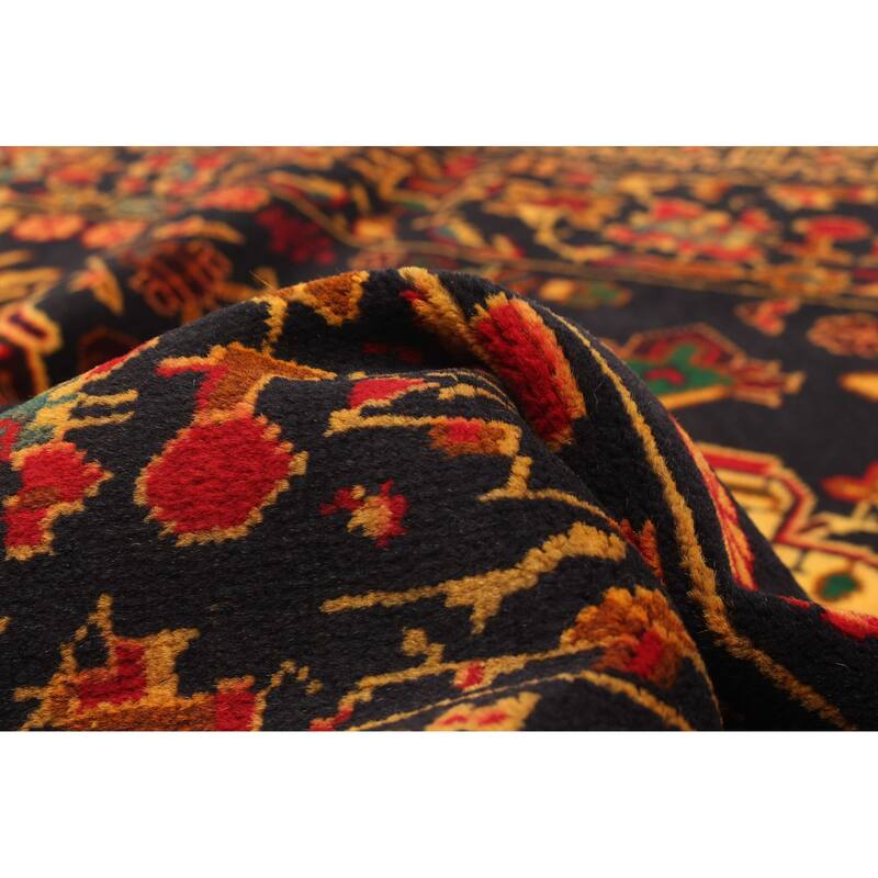 ECARPETGALLERY Hand-knotted Teimani Black Wool Rug - 3'8 x 6'9