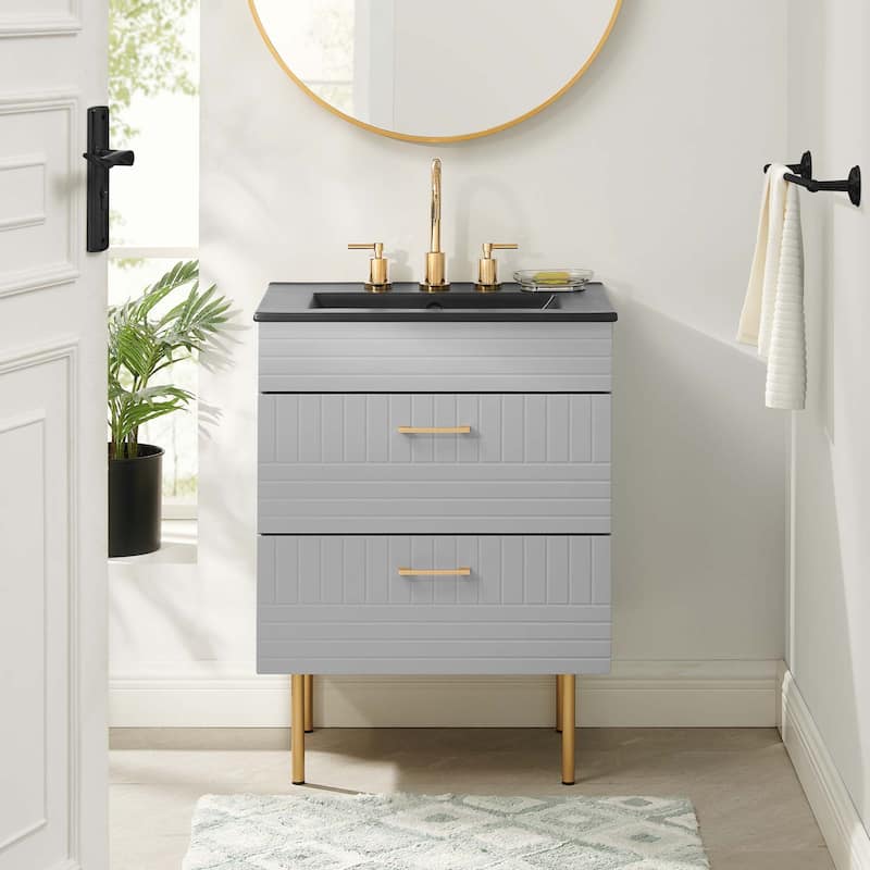Daybreak 24" Bathroom Vanity - Light Gray Black