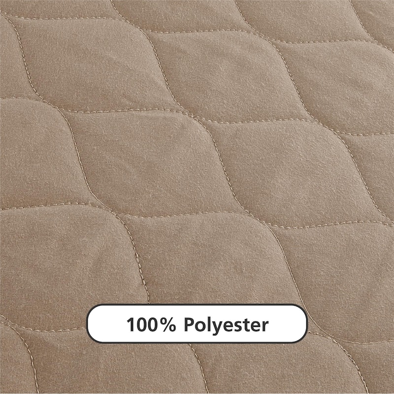 DHP Dana 6 Inch Quilted Mattress with Removable Cover and Thermobonded Polyester Fill - Tan - Full