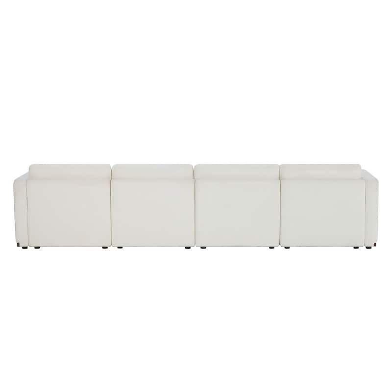 Donna Oversized Modular Sectional Fabric Sofa with Upgraded Wood Base