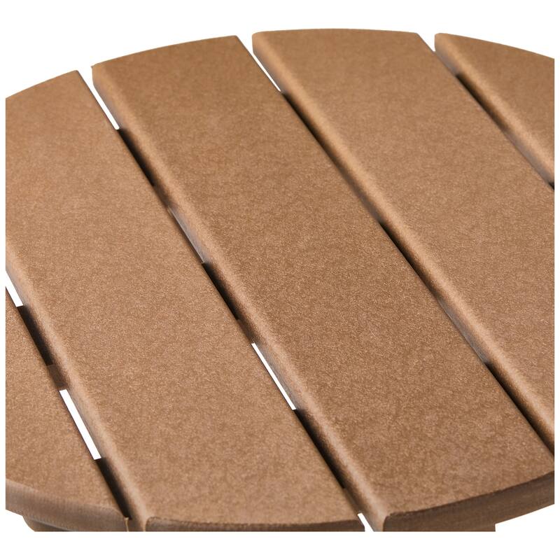 Laguna Outdoor Folding Adjustable Adirondack Chair with Hideaway Ottoman & Round Side Table