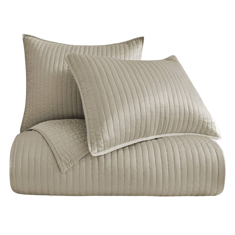 Indigo Hill by HiEnd Accents Satin Channel Quilt Set, 3PC