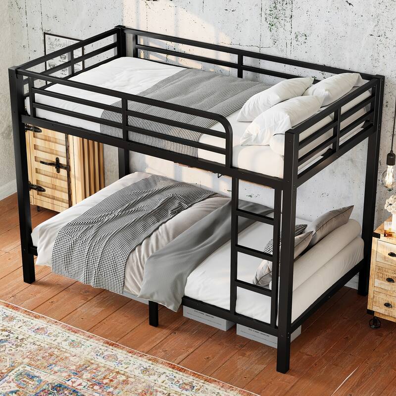 Metal Twin Over Twin Bunk Bed Frame for Teens, Adults