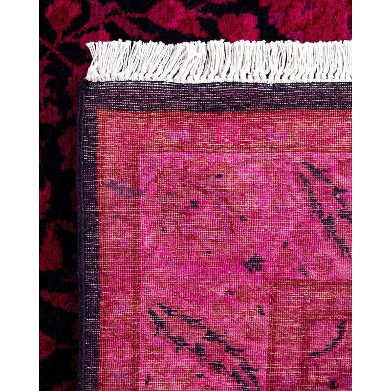 Contemporary Overdyed Wool Hand Knotted Runner - 3' 0" x 8' 6"
