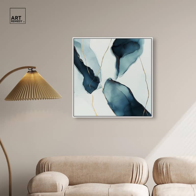Cerulean Flow II Canvas by Art Remedy