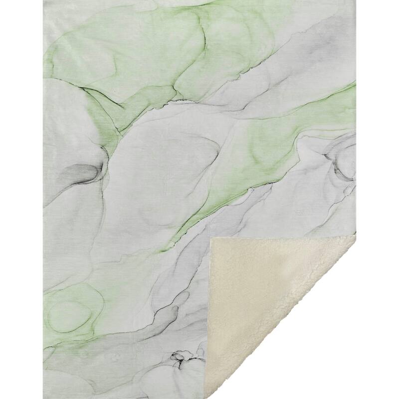 Premium Machine Washable Modern Abstract Sherpa Throw Blanket