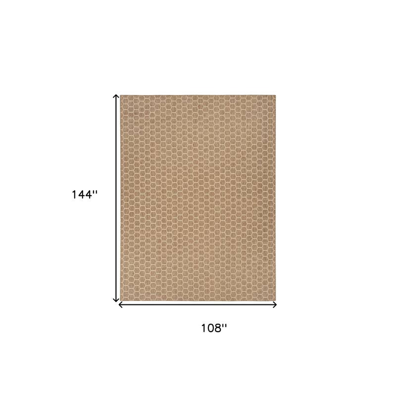 HomeRoots Geometric Modern Rectangle Outdoor Rug - 9' X 12'