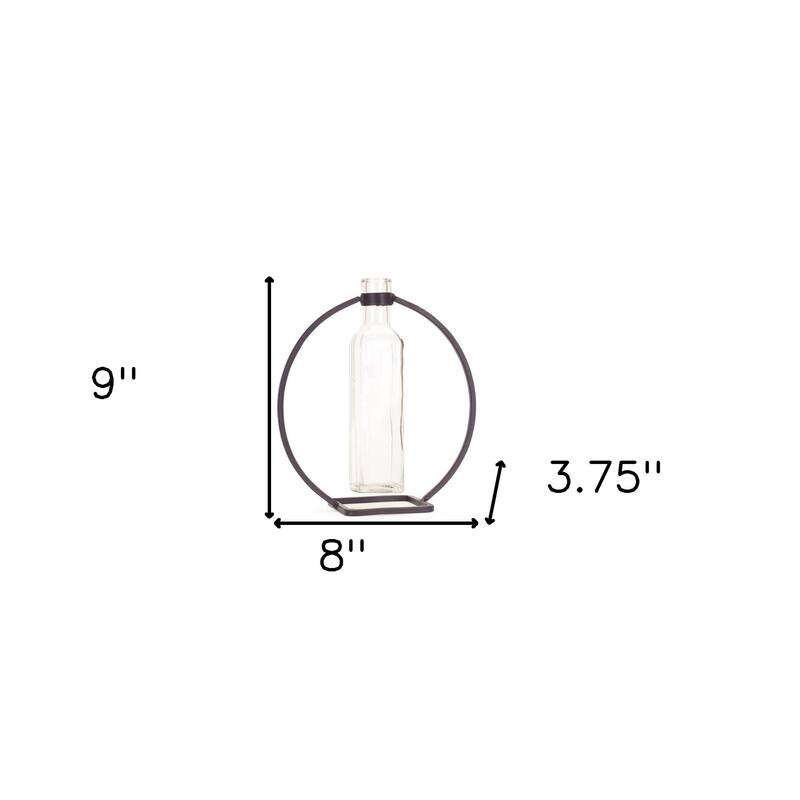 Grey Metal Round Wall Vases Set of 4 Solid Color Indoor Use