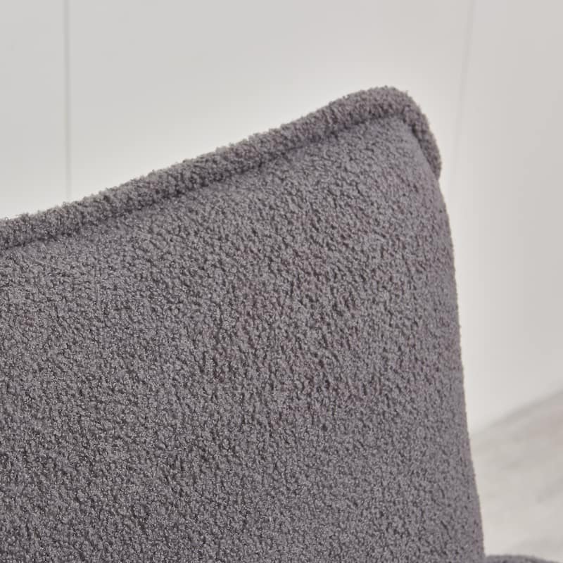 Modern Sherpa Armchair,Luxurious Lamb Fabric Accent Sofa Chair