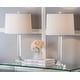 SAFAVIEH Lighting 27-inch Tyrone Cream Shade Crystal Column Table Lamp ...