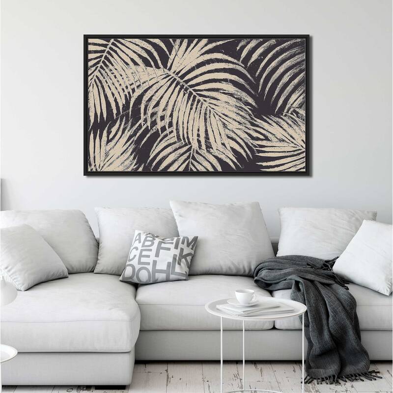 "Windy Beige Palmas" Print on Floating Canvas