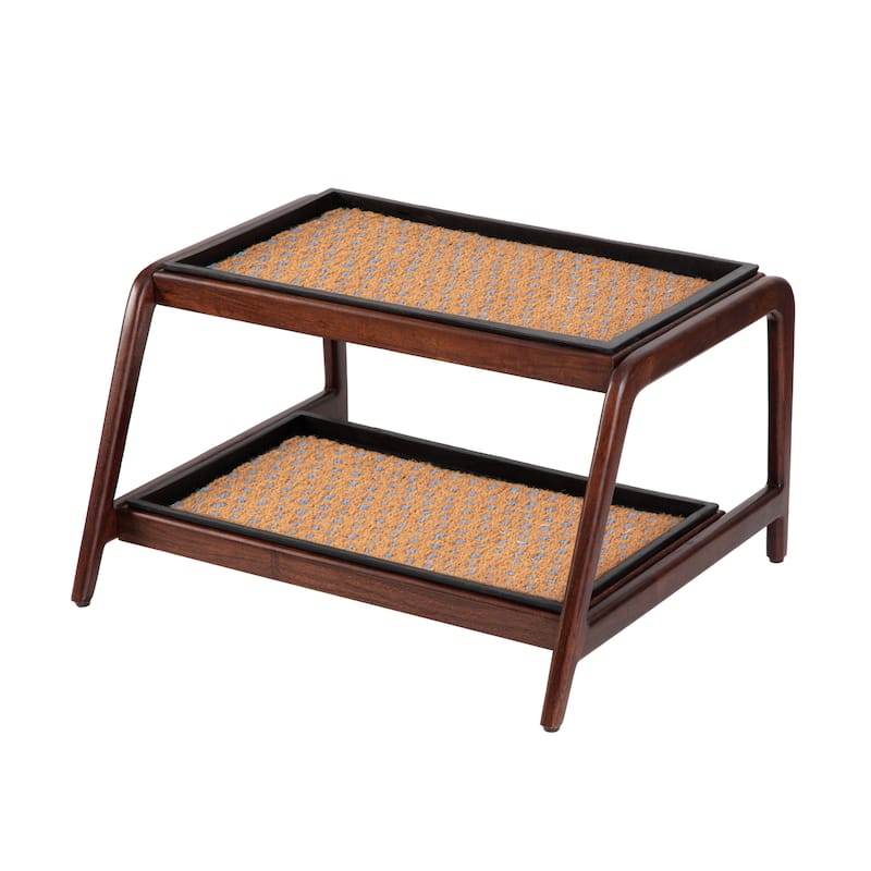 Jani Double-Tier Brown Stand 2-Pair Rubber Boot Trays - My Blue Heaven