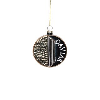 Glass Caviar Box Holiday Hanging Ornaments, Set of 6 - Bed Bath & Beyond - 43337105