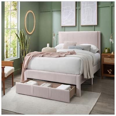 Corduroy Queen Bed For Bedroom