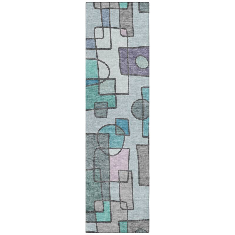 Machine Washable Indoor/ Outdoor Contemporary Prenner Chantille Rug