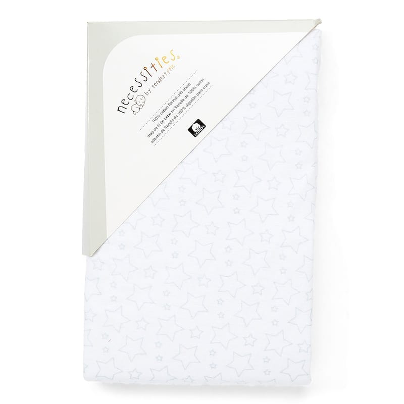 Baby Star Flannel Crib Sheet - N/A